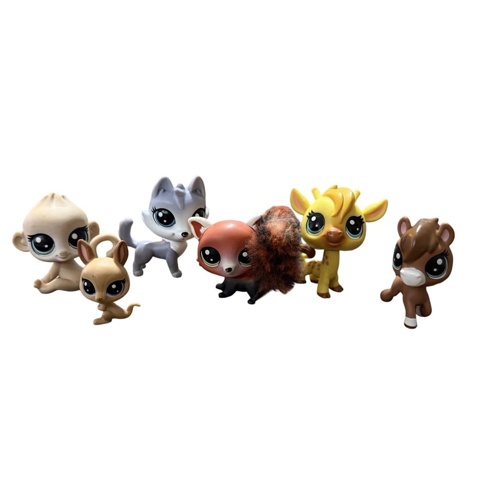 Littlest Pet Shop Lot of 6 Pets Accessories Redley Red Tail‎ Easter Basket LPS